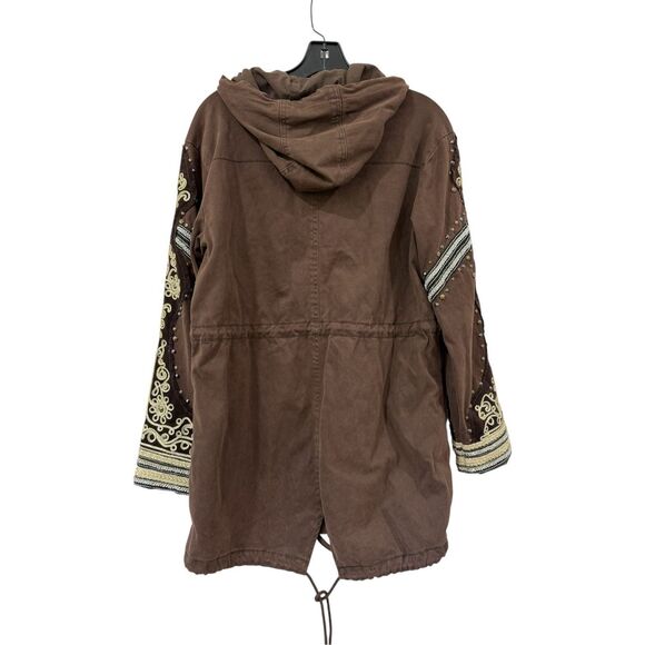 Free People Golden Quills Embellished Military Jacket XS - Picture 3 of 7